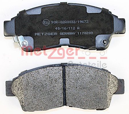 METZGER 1170209 Bremsbelagsatz, Scheibenbremse